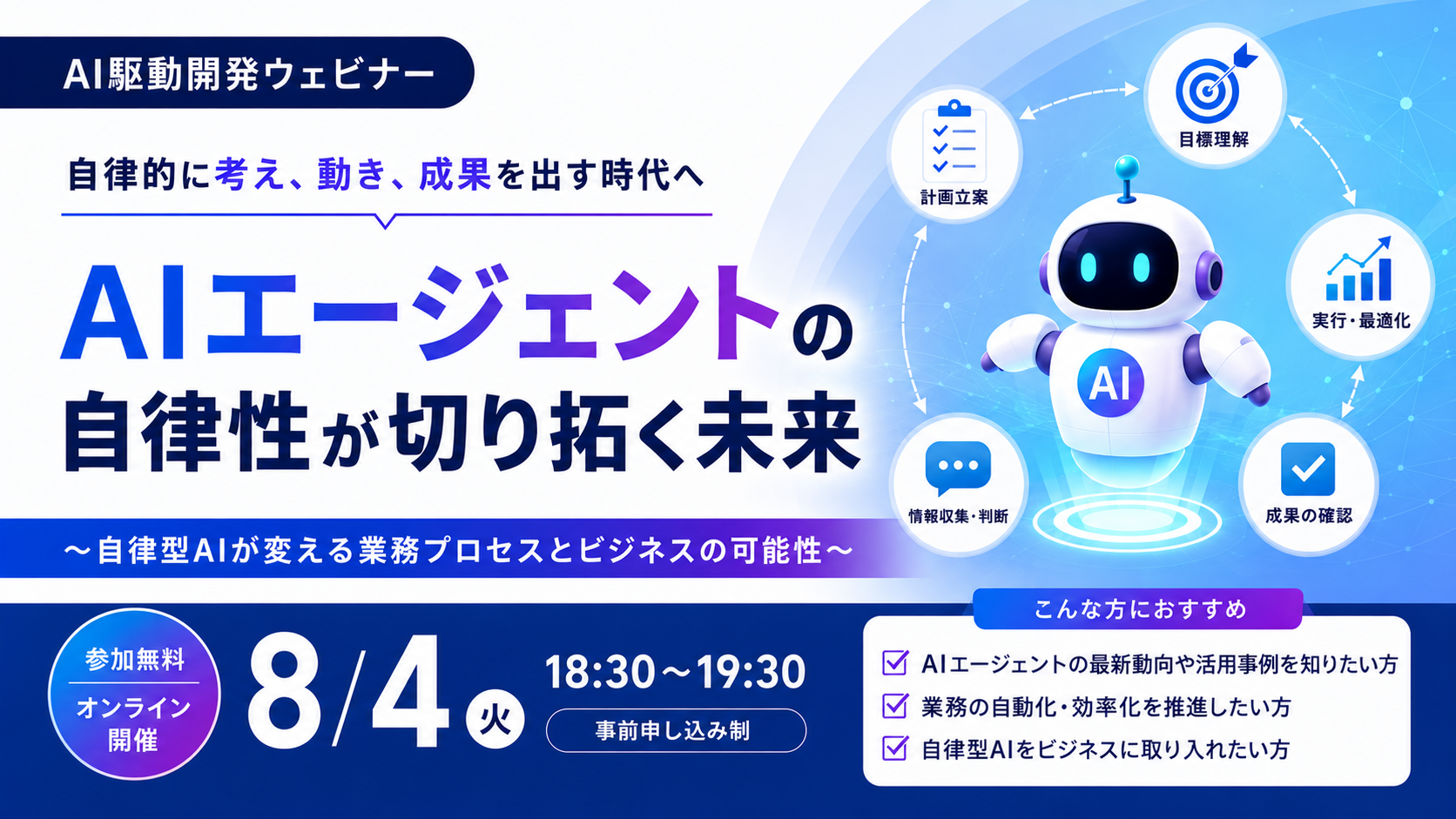 AIエージェント自律化のリアル ウェビナー